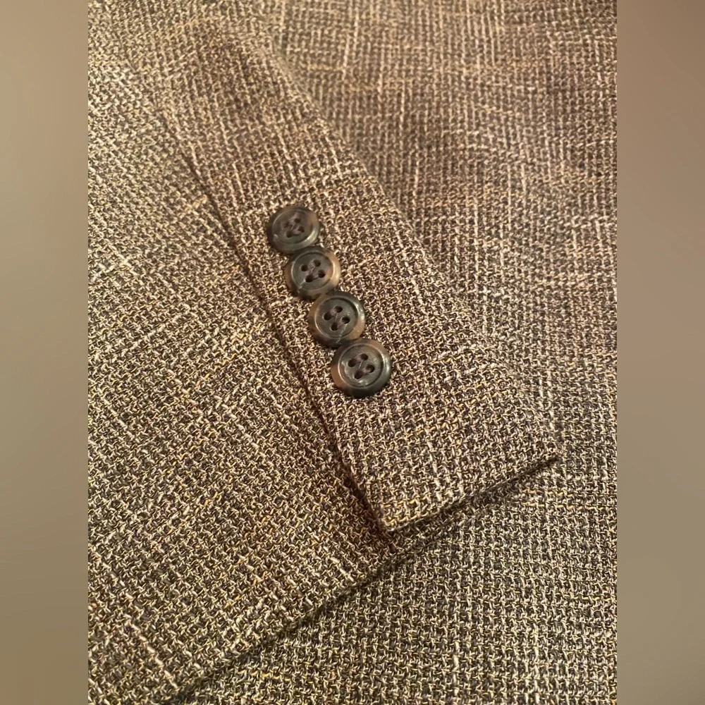 Pronto Uomo Calvino Vitale Men's Dress Jacket Made in Italy Wool‎ Cotton Size 43